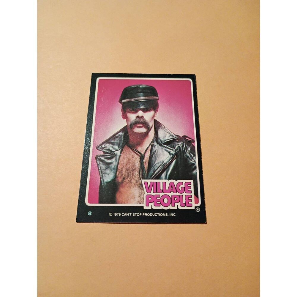 Vintage 1979 Village People Trading Card #8 Disco Era Vintage Music Collectible